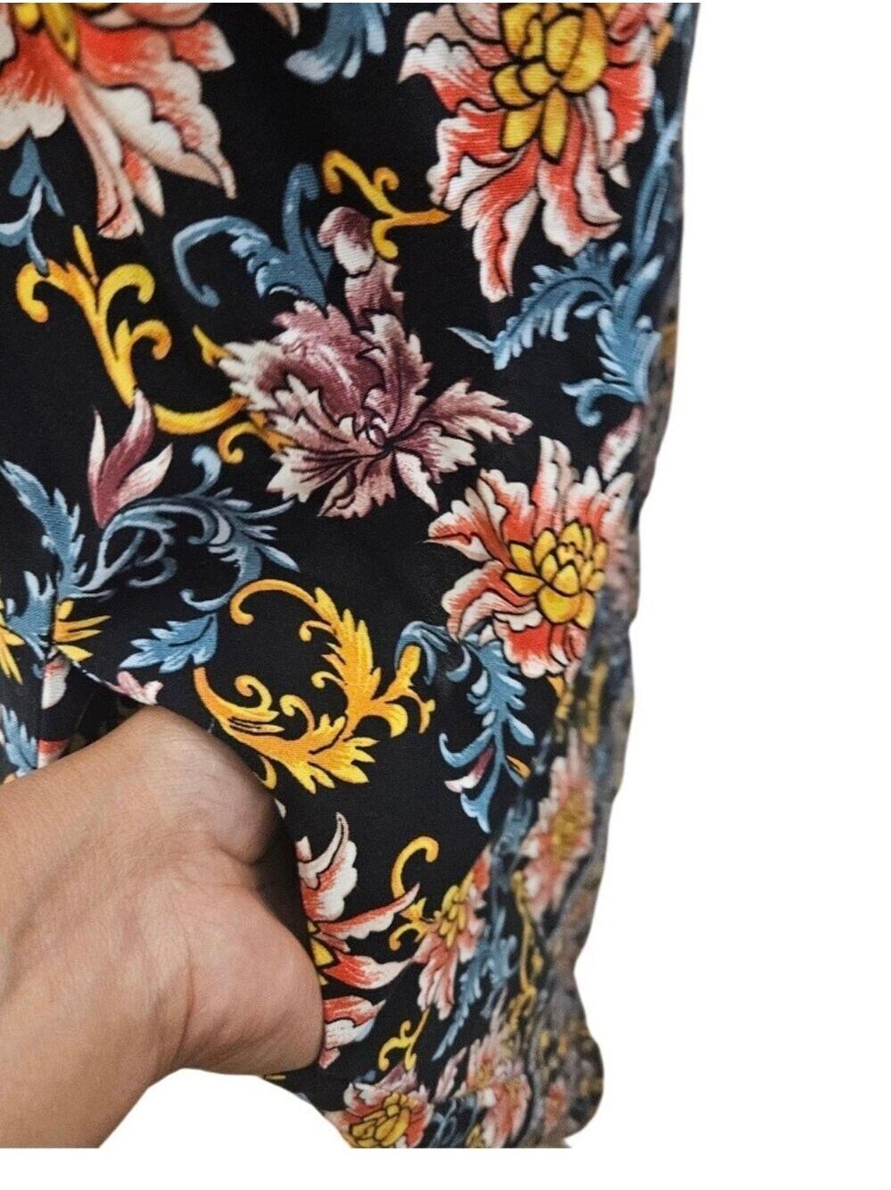 Xhilaration Black Floral Bell Sleeve Mini Dress XXL - Picture 16 of 17